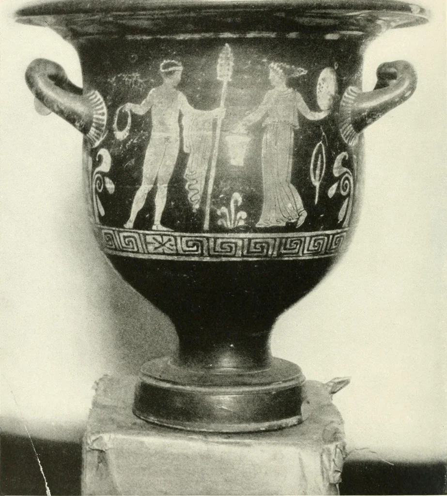 An illustration from Catalogue of an unique collection of Greek and Roman marbles, important gothic sculptures, primitive paintings, ceramics, tapestries and ancient rugs, including two monumental altars and a Greek iconostas, coming from historical collections and gathered in England, France, Austria, Italy and the Levant by a well-known European connoisseur during many years of discriminating collecting. The entire collection of 824 objects to be sold at public auction at the Anderson galleries ... New York city, on January twenty-sixth to twenty-ninth <1921> inclusive, 1921, leaf 181