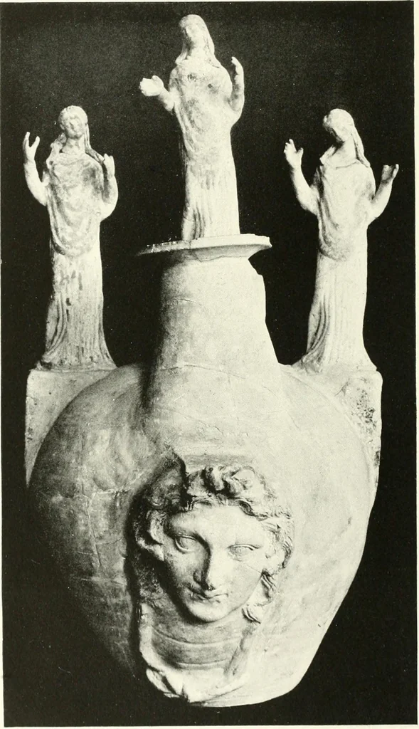 An illustration from Catalogue of an unique collection of Greek and Roman marbles, important gothic sculptures, primitive paintings, ceramics, tapestries and ancient rugs, including two monumental altars and a Greek iconostas, coming from historical collections and gathered in England, France, Austria, Italy and the Levant by a well-known European connoisseur during many years of discriminating collecting. The entire collection of 824 objects to be sold at public auction at the Anderson galleries ... New York city, on January twenty-sixth to twenty-ninth <1921> inclusive, 1921, leaf 183