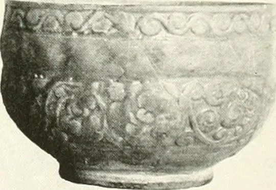 An illustration from Catalogue of an unique collection of Greek and Roman marbles, important gothic sculptures, primitive paintings, ceramics, tapestries and ancient rugs, including two monumental altars and a Greek iconostas, coming from historical collections and gathered in England, France, Austria, Italy and the Levant by a well-known European connoisseur during many years of discriminating collecting. The entire collection of 824 objects to be sold at public auction at the Anderson galleries ... New York city, on January twenty-sixth to twenty-ninth <1921> inclusive, 1921, leaf 184