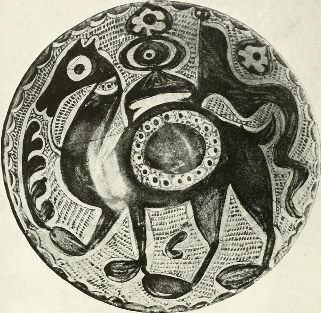 An illustration from Catalogue of an unique collection of Greek and Roman marbles, important gothic sculptures, primitive paintings, ceramics, tapestries and ancient rugs, including two monumental altars and a Greek iconostas, coming from historical collections and gathered in England, France, Austria, Italy and the Levant by a well-known European connoisseur during many years of discriminating collecting. The entire collection of 824 objects to be sold at public auction at the Anderson galleries ... New York city, on January twenty-sixth to twenty-ninth <1921> inclusive, 1921, leaf 185