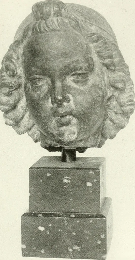 An illustration from Catalogue of an unique collection of Greek and Roman marbles, important gothic sculptures, primitive paintings, ceramics, tapestries and ancient rugs, including two monumental altars and a Greek iconostas, coming from historical collections and gathered in England, France, Austria, Italy and the Levant by a well-known European connoisseur during many years of discriminating collecting. The entire collection of 824 objects to be sold at public auction at the Anderson galleries ... New York city, on January twenty-sixth to twenty-ninth <1921> inclusive, 1921, leaf 194