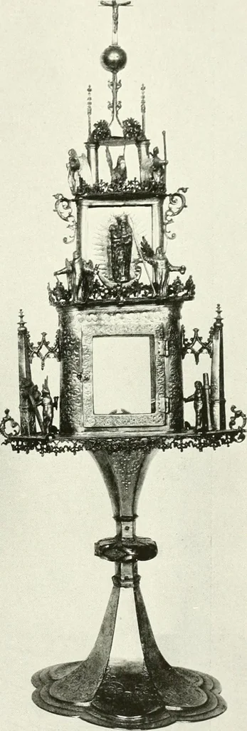 An illustration from Catalogue of an unique collection of Greek and Roman marbles, important gothic sculptures, primitive paintings, ceramics, tapestries and ancient rugs, including two monumental altars and a Greek iconostas, coming from historical collections and gathered in England, France, Austria, Italy and the Levant by a well-known European connoisseur during many years of discriminating collecting. The entire collection of 824 objects to be sold at public auction at the Anderson galleries ... New York city, on January twenty-sixth to twenty-ninth <1921> inclusive, 1921, leaf 202
