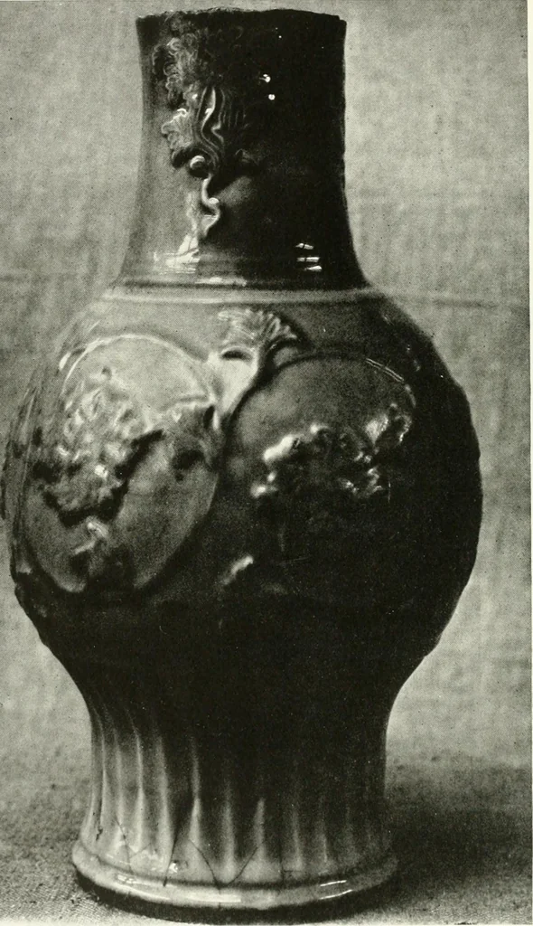 An illustration from Catalogue of an unique collection of Greek and Roman marbles, important gothic sculptures, primitive paintings, ceramics, tapestries and ancient rugs, including two monumental altars and a Greek iconostas, coming from historical collections and gathered in England, France, Austria, Italy and the Levant by a well-known European connoisseur during many years of discriminating collecting. The entire collection of 824 objects to be sold at public auction at the Anderson galleries ... New York city, on January twenty-sixth to twenty-ninth <1921> inclusive, 1921, leaf 203