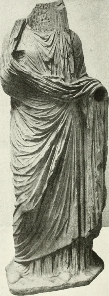 An illustration from Catalogue of an unique collection of Greek and Roman marbles, important gothic sculptures, primitive paintings, ceramics, tapestries and ancient rugs, including two monumental altars and a Greek iconostas, coming from historical collections and gathered in England, France, Austria, Italy and the Levant by a well-known European connoisseur during many years of discriminating collecting. The entire collection of 824 objects to be sold at public auction at the Anderson galleries ... New York city, on January twenty-sixth to twenty-ninth <1921> inclusive, 1921, leaf 219