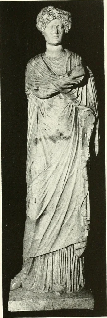 An illustration from Catalogue of an unique collection of Greek and Roman marbles, important gothic sculptures, primitive paintings, ceramics, tapestries and ancient rugs, including two monumental altars and a Greek iconostas, coming from historical collections and gathered in England, France, Austria, Italy and the Levant by a well-known European connoisseur during many years of discriminating collecting. The entire collection of 824 objects to be sold at public auction at the Anderson galleries ... New York city, on January twenty-sixth to twenty-ninth <1921> inclusive, 1921, leaf 224