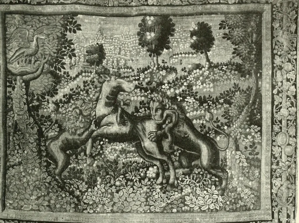 An illustration from Catalogue of an unique collection of Greek and Roman marbles, important gothic sculptures, primitive paintings, ceramics, tapestries and ancient rugs, including two monumental altars and a Greek iconostas, coming from historical collections and gathered in England, France, Austria, Italy and the Levant by a well-known European connoisseur during many years of discriminating collecting. The entire collection of 824 objects to be sold at public auction at the Anderson galleries ... New York city, on January twenty-sixth to twenty-ninth <1921> inclusive, 1921, leaf 228