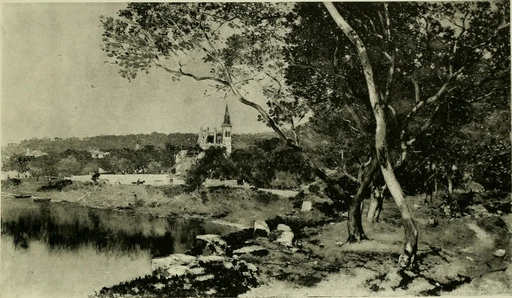 An illustration from Catalogue of works of art ... also views of the summer and winter homes, 1884, leaf 128