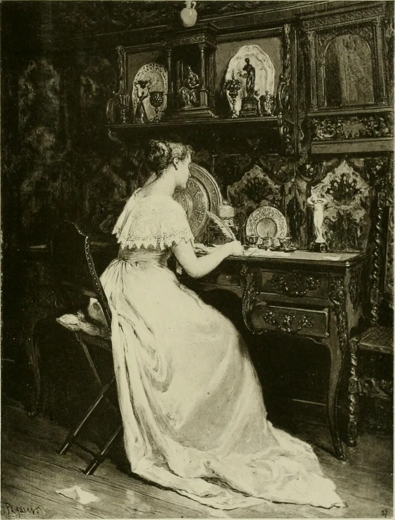 An illustration from Catalogue of works of art ... also views of the summer and winter homes, 1884, leaf 300