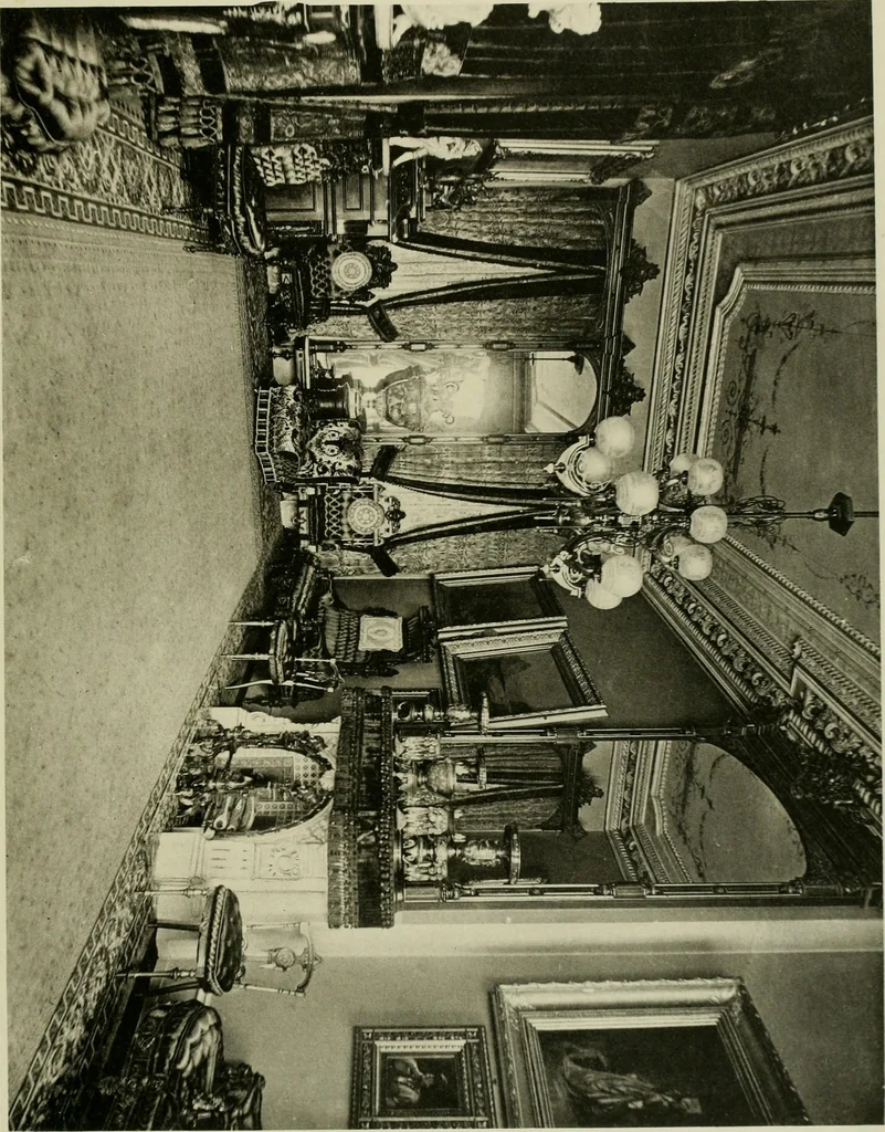 An illustration from Catalogue of works of art ... also views of the summer and winter homes, 1884, leaf 32