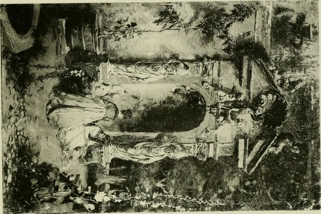 An illustration from Catalogue of works of art ... also views of the summer and winter homes, 1884, leaf 320