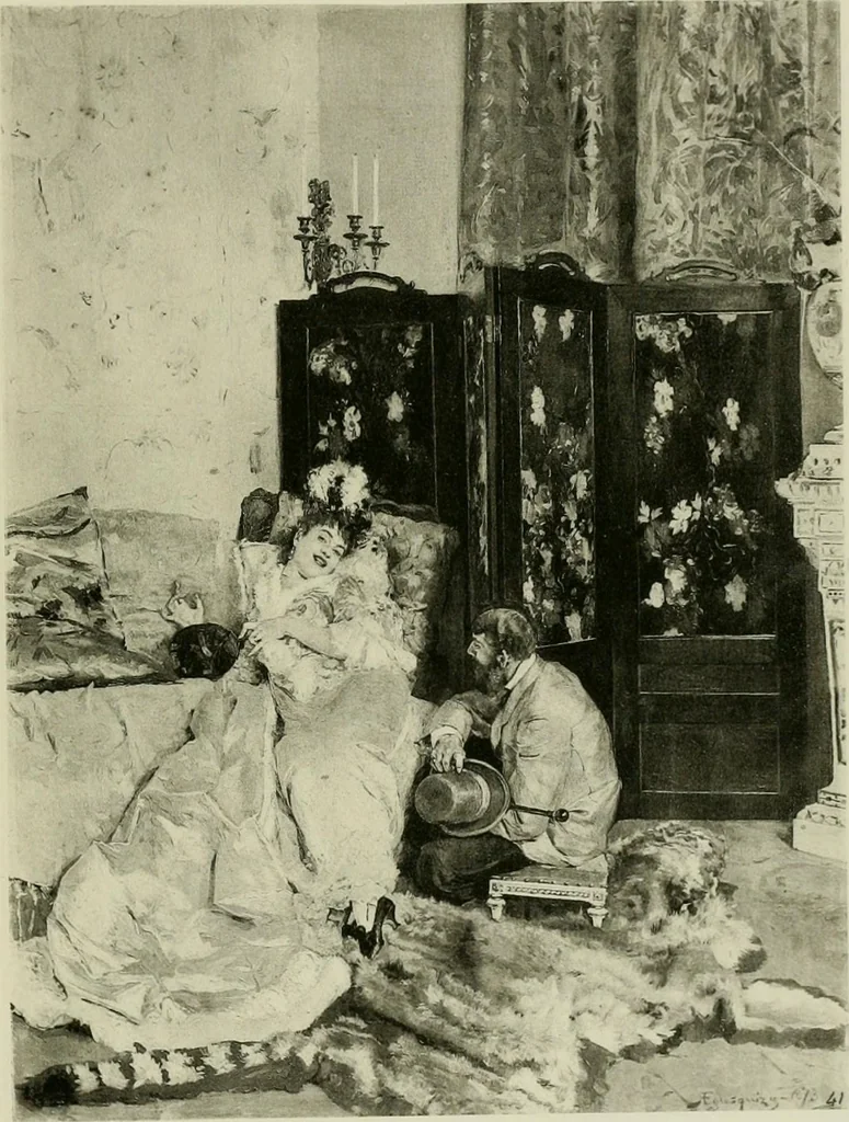 An illustration from Catalogue of works of art ... also views of the summer and winter homes, 1884, leaf 428