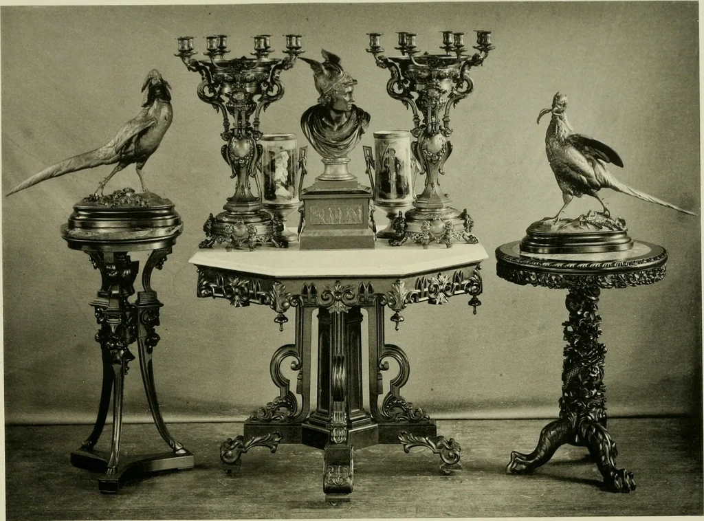 An illustration from Catalogue of works of art ... also views of the summer and winter homes, 1884, leaf 80