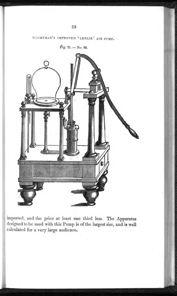 An illustration from A catalogue of philosophical, astronomical, chemical and electrical apparatus, 1846, leaf 23