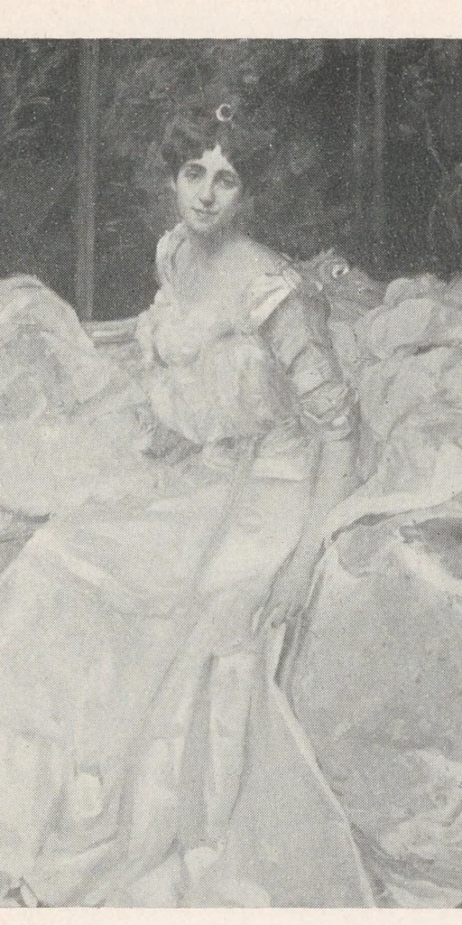 An illustration from A catalogue of the pictures, drawings, prints and sculptures at the second exhibition of the International society of sculptors, painters, & gravers : held at Knightsbridge May-July 1899, 1899, leaf 111
