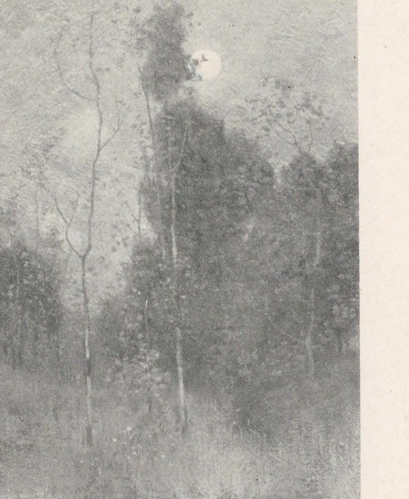 An illustration from A catalogue of the pictures, drawings, prints and sculptures at the second exhibition of the International society of sculptors, painters, & gravers : held at Knightsbridge May-July 1899, 1899, leaf 77