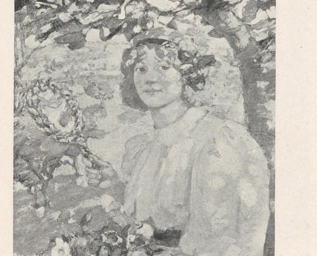 An illustration from A catalogue of the pictures, drawings, prints and sculptures at the second exhibition of the International society of sculptors, painters, & gravers : held at Knightsbridge May-July 1899, 1899, leaf 89