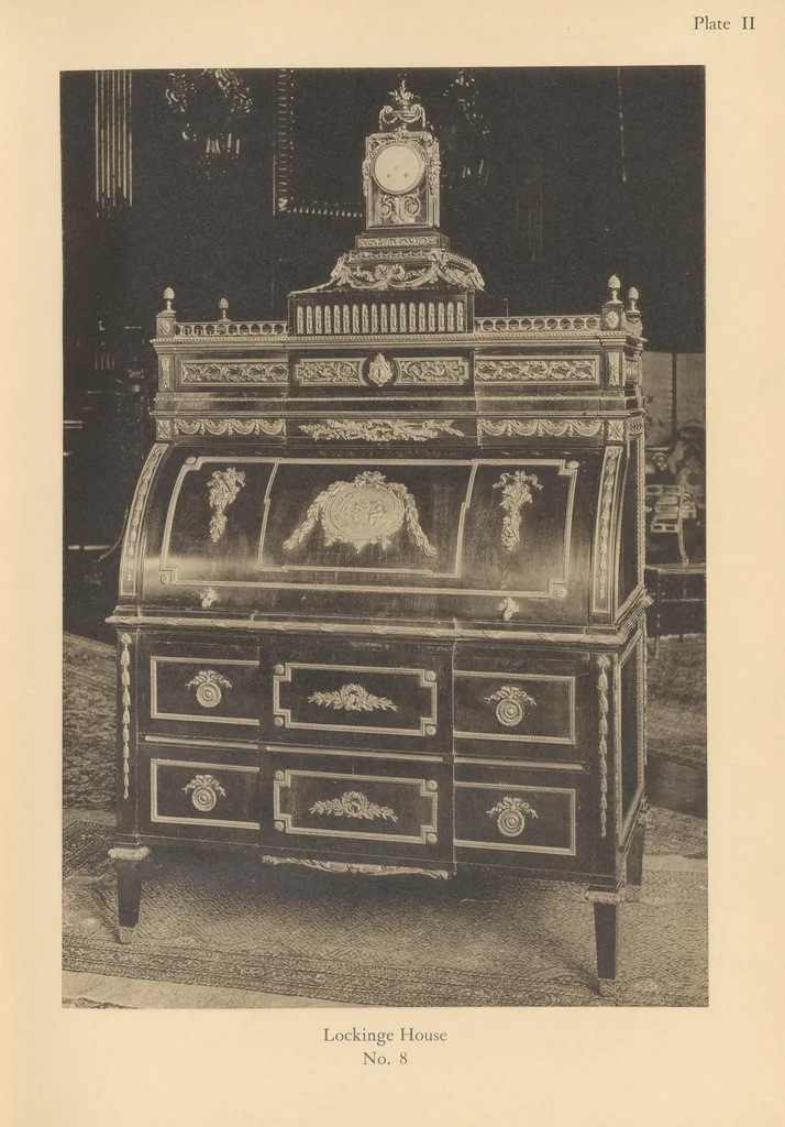 An illustration from Catalogue of porcelain, furniture and other works of art in the collection of Lady Wantage at 2 Carlton Gardens, London, Lockinge House, Berks. and Overstone Park, Northants, 1912, leaf 21