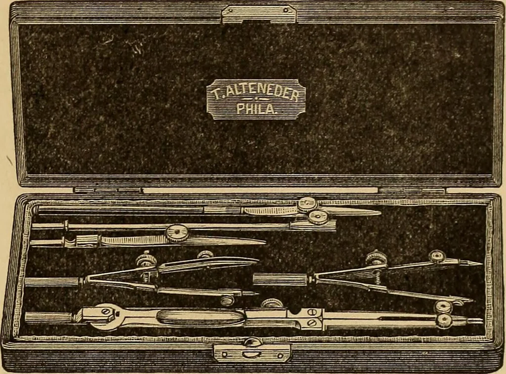 An illustration from A catalogue and price-list of drawing instruments, 1892, leaf 44