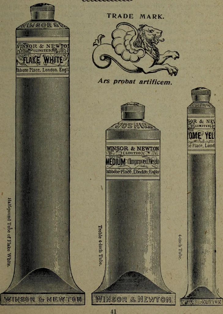 An illustration from Catalogue and price list of colors and materials for artists, architects, decorators, designers, and draughtsmen .., 1906, leaf 42