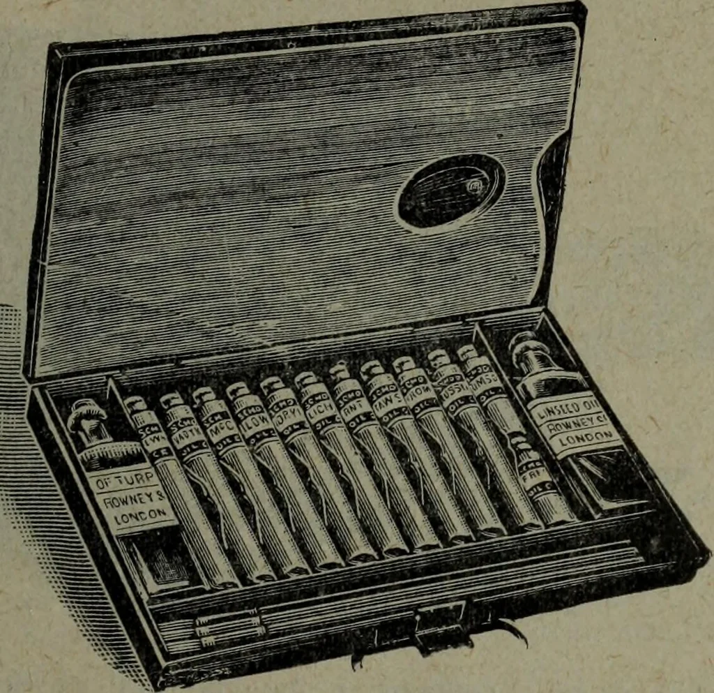 An illustration from Catalogue and price list of colors and materials for artists, architects, decorators, designers, and draughtsmen .., 1906, leaf 52