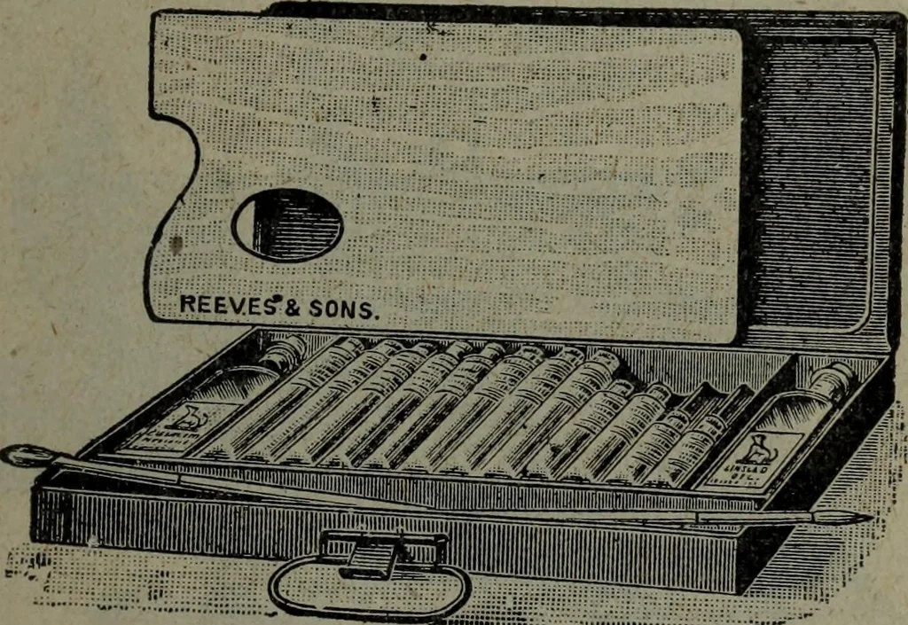 An illustration from Catalogue and price list of colors and materials for artists, architects, decorators, designers, and draughtsmen .., 1906, leaf 52