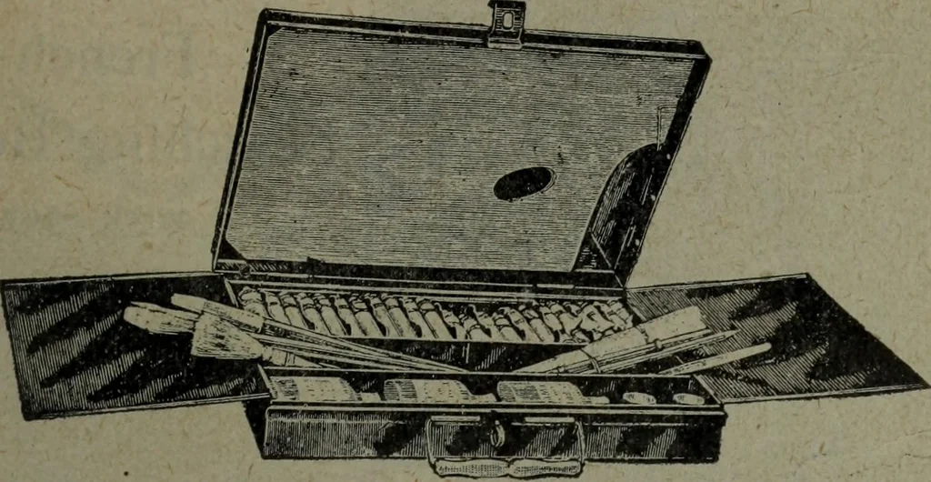 An illustration from Catalogue and price list of colors and materials for artists, architects, decorators, designers, and draughtsmen .., 1906, leaf 54