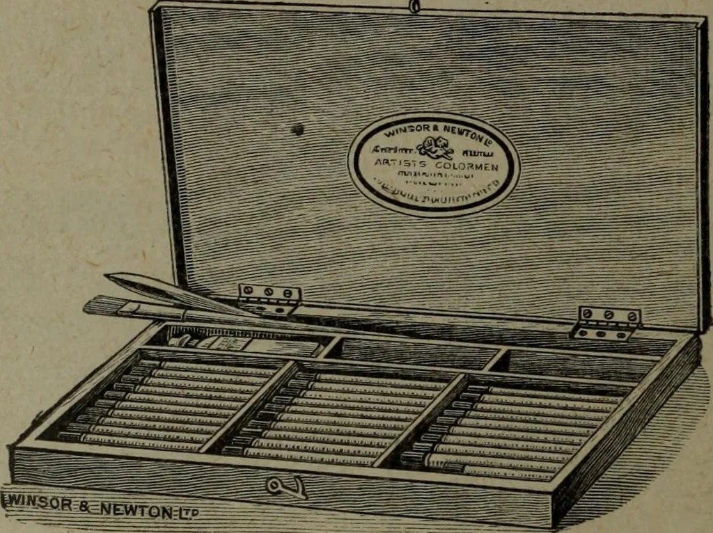 An illustration from Catalogue and price list of colors and materials for artists, architects, decorators, designers, and draughtsmen .., 1906, leaf 63