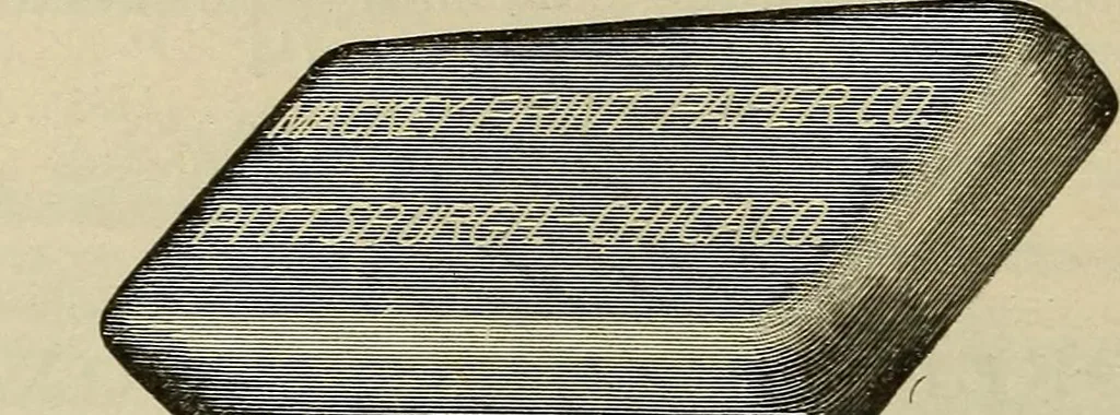 An illustration from Catalogue and price list of Mackey print paoer co., 1897, leaf 177
