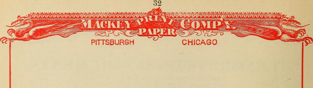 An illustration from Catalogue and price list of Mackey print paoer co., 1897, leaf 39