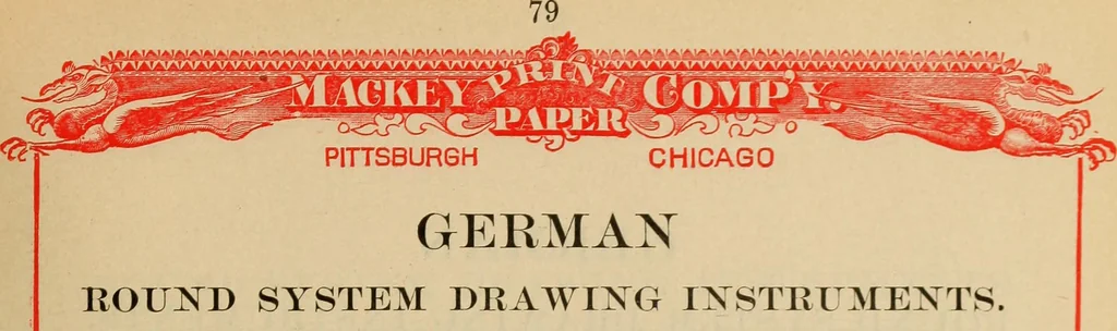 An illustration from Catalogue and price list of Mackey print paoer co., 1897, leaf 86