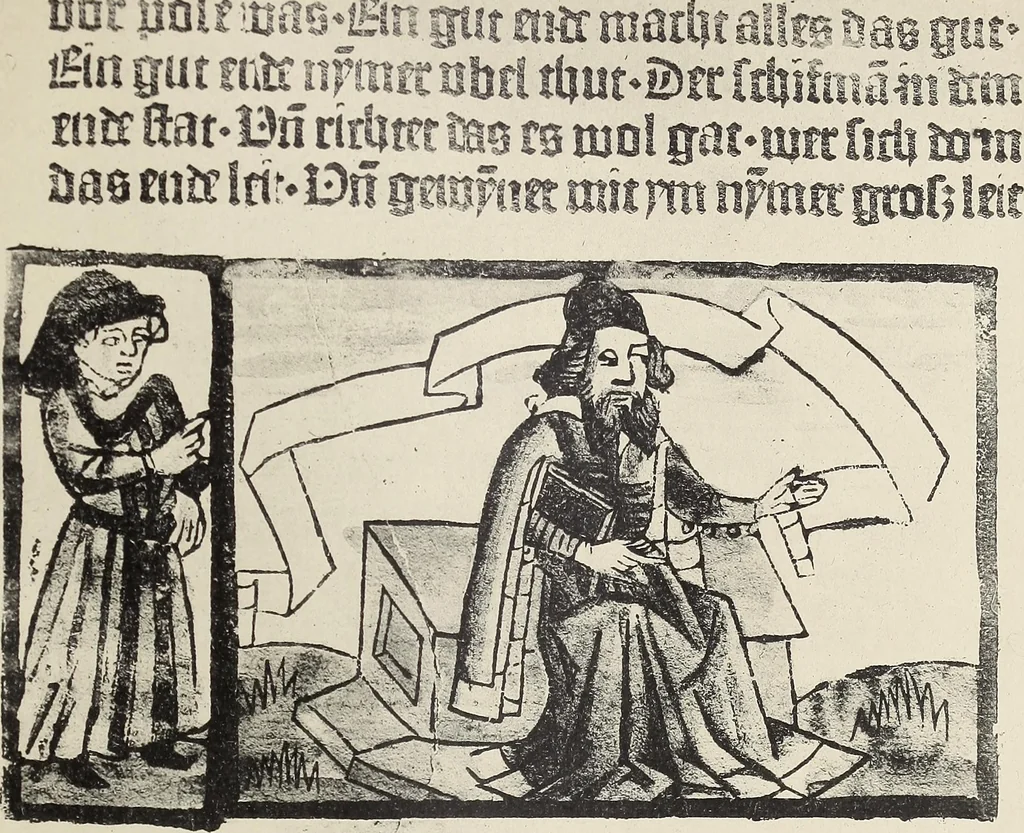 An illustration from Catalogue raisonné des premières impressions de Mayence (1445-1467) : avec une plance en phototypie, 1911, leaf 326