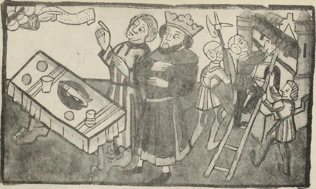 An illustration from Catalogue raisonné des premières impressions de Mayence (1445-1467) : avec une plance en phototypie, 1911, leaf 330