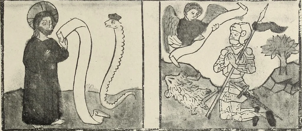 An illustration from Catalogue raisonné des premières impressions de Mayence (1445-1467) : avec une plance en phototypie, 1911, leaf 334