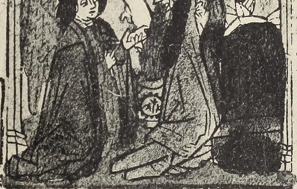 An illustration from Catalogue raisonné des premières impressions de Mayence (1445-1467) : avec une plance en phototypie, 1911, leaf 338
