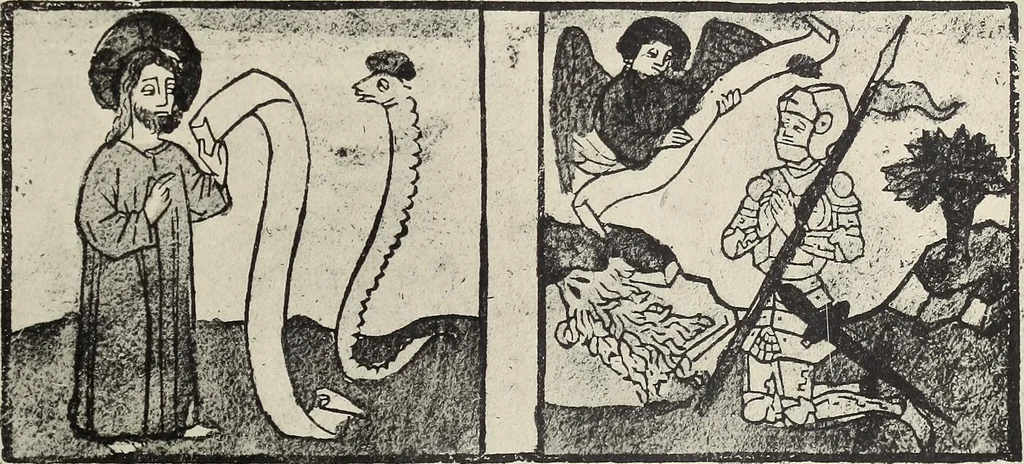 An illustration from Catalogue raisonné des premières impressions de Mayence (1445-1467) : avec une plance en phototypie, 1911, leaf 338