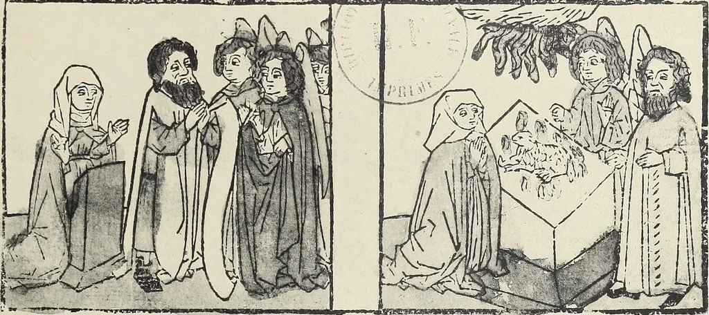 An illustration from Catalogue raisonné des premières impressions de Mayence (1445-1467) : avec une plance en phototypie, 1911, leaf 342