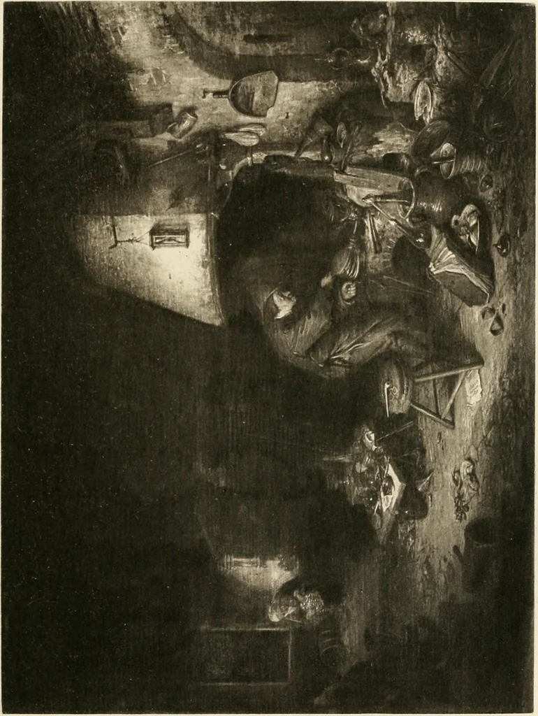 An illustration from A catalogue raisonné of the works of the most eminent Dutch, Flemish, and French painters : in which is included a short biographical notice of the artists, with a copious description of their principal pictures; a statement of the prices at which such pictures have been sold at public sales on the continent and in England; a reference to the galleries and private collections, in which a large portion are at present; and the names of the artists by whom they have been engraved; to which is added, a brief notice of the scholars & imitators of the great masters of the above schools, 1908, leaf 168
