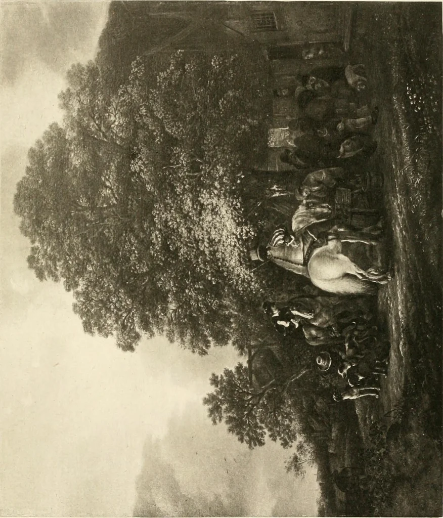 An illustration from A catalogue raisonné of the works of the most eminent Dutch, Flemish, and French painters : in which is included a short biographical notice of the artists, with a copious description of their principal pictures; a statement of the prices at which such pictures have been sold at public sales on the continent and in England; a reference to the galleries and private collections, in which a large portion are at present; and the names of the artists by whom they have been engraved; to which is added, a brief notice of the scholars & imitators of the great masters of the above schools, 1908, leaf 254