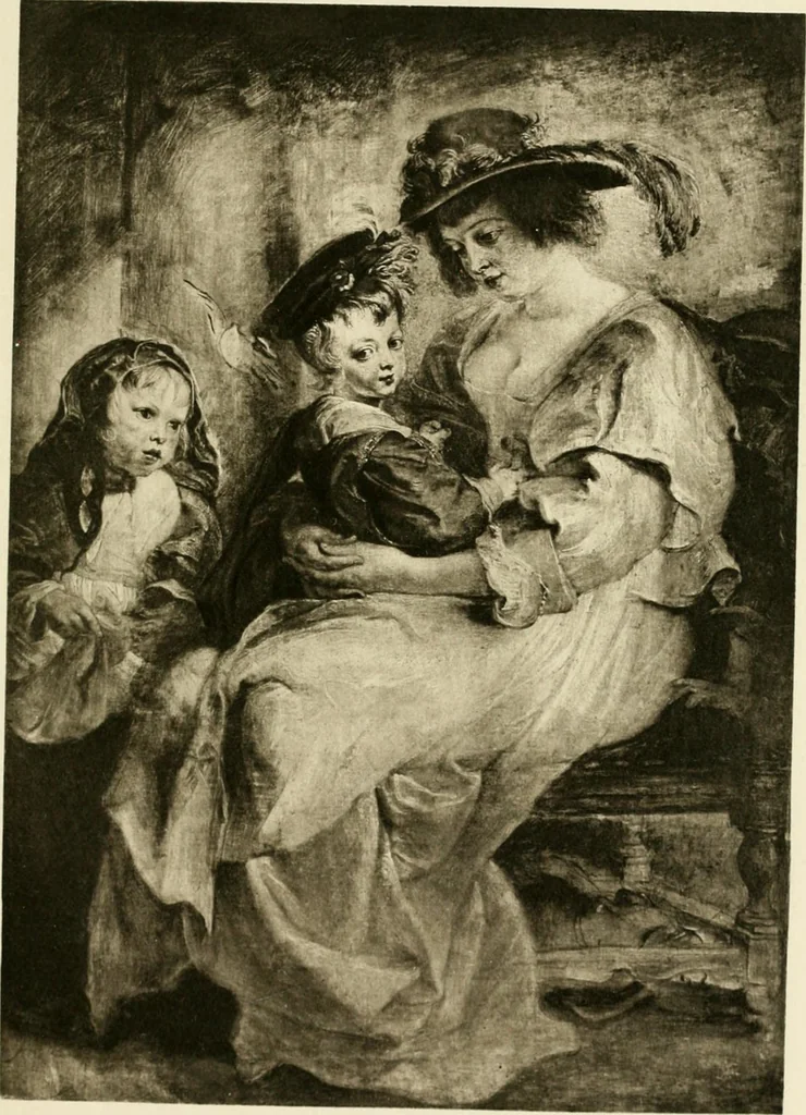 An illustration from A catalogue raisonné of the works of the most eminent Dutch, Flemish, and French painters : in which is included a short biographical notice of the artists, with a copious description of their principal pictures; a statement of the prices at which such pictures have been sold at public sales on the continent and in England; a reference to the galleries and private collections, in which a large portion are at present; and the names of the artists by whom they have been engraved; to which is added, a brief notice of the scholars & imitators of the great masters of the above schools, 1908, leaf 188