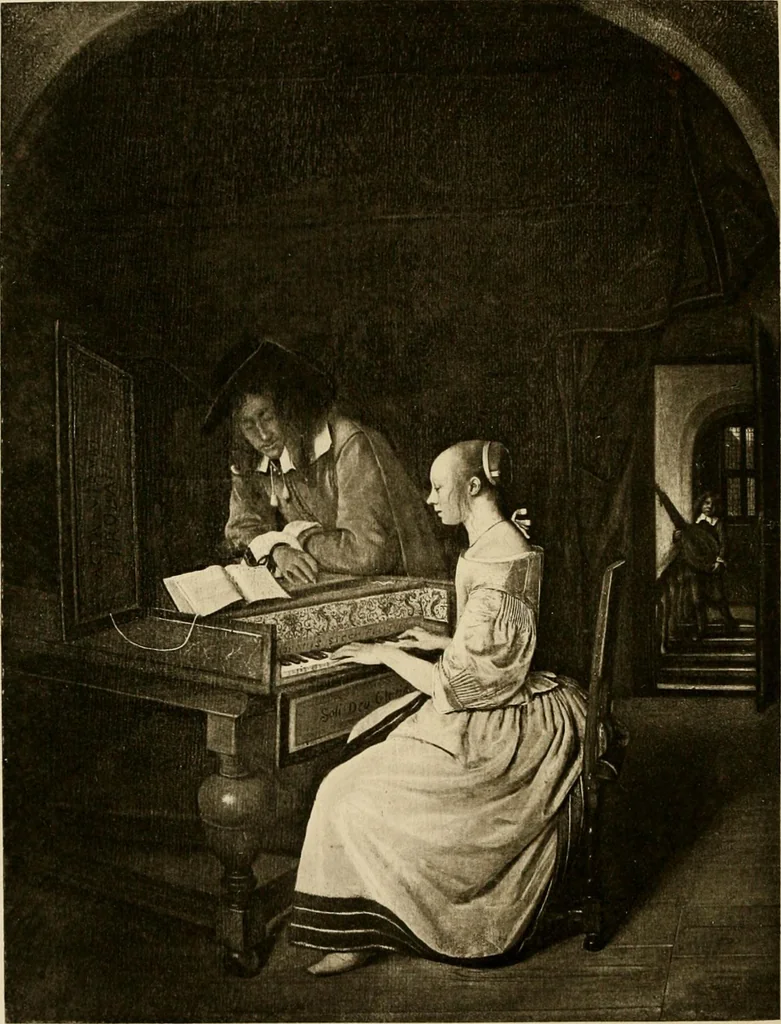 An illustration from A catalogue raisonné of the works of the most eminent Dutch, Flemish, and French painters : in which is included a short biographical notice of the artists, with a copious description of their principal pictures; a statement of the prices at which such pictures have been sold at public sales on the continent and in England; a reference to the galleries and private collections, in which a large portion are at present; and the names of the artists by whom they have been engraved; to which is added, a brief notice of the scholars & imitators of the great masters of the above schools, 1908, leaf 63