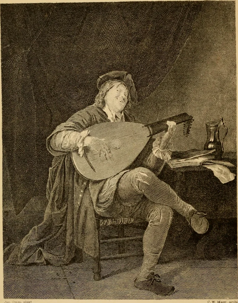 An illustration from A catalogue raisonné of the works of the most eminent Dutch, Flemish, and French painters : in which is included a short biographical notice of the artists, with a copious description of their principal pictures; a statement of the prices at which such pictures have been sold at public sales on the continent and in England; a reference to the galleries and private collections, in which a large portion are at present; and the names of the artists by whom they have been engraved; to which is added, a brief notice of the scholars & imitators of the great masters of the above schools, 1908, leaf 7