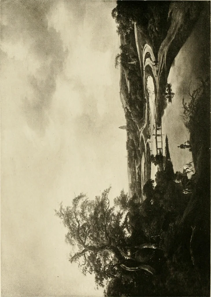 An illustration from A catalogue raisonné of the works of the most eminent Dutch, Flemish, and French painters : in which is included a short biographical notice of the artists, with a copious description of their principal pictures; a statement of the prices at which such pictures have been sold at public sales on the continent and in England; a reference to the galleries and private collections, in which a large portion are at present; and the names of the artists by whom they have been engraved; to which is added, a brief notice of the scholars & imitators of the great masters of the above schools, 1908, leaf 121