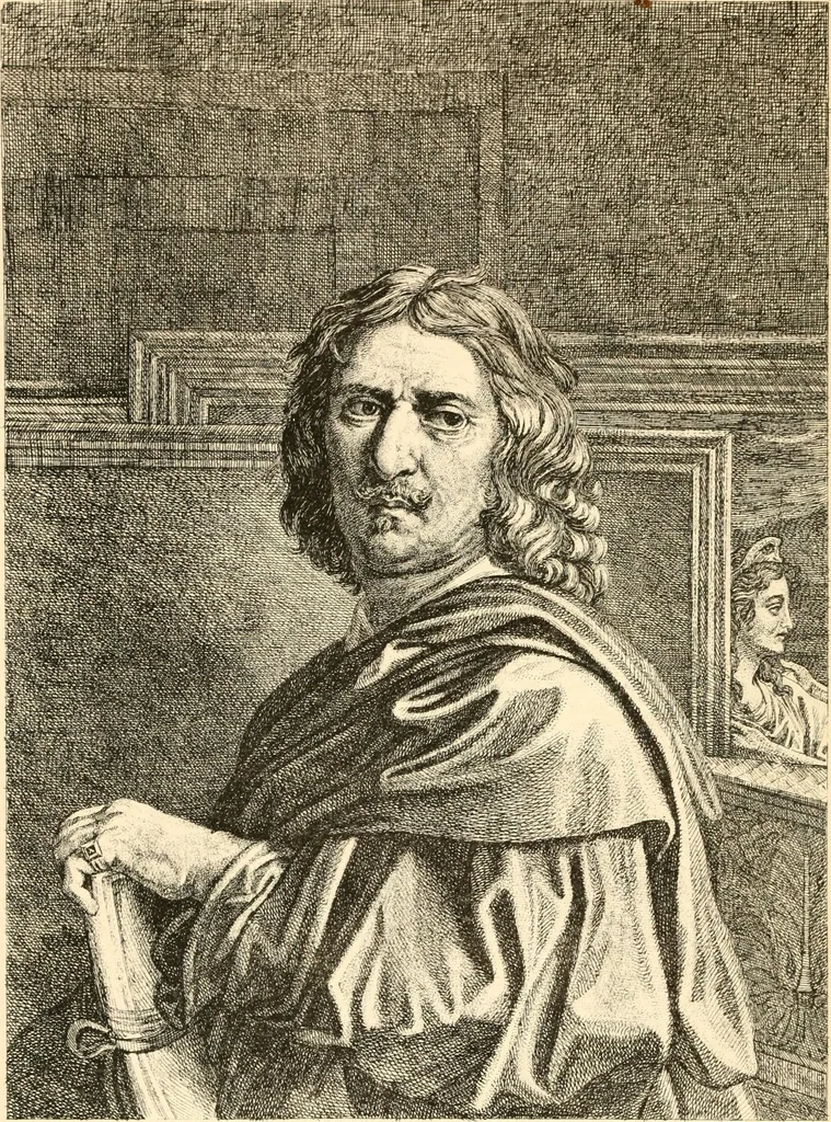 An illustration from A catalogue raisonné of the works of the most eminent Dutch, Flemish, and French painters : in which is included a short biographical notice of the artists, with a copious description of their principal pictures; a statement of the prices at which such pictures have been sold at public sales on the continent and in England; a reference to the galleries and private collections, in which a large portion are at present; and the names of the artists by whom they have been engraved; to which is added, a brief notice of the scholars & imitators of the great masters of the above schools, 1908, leaf 7