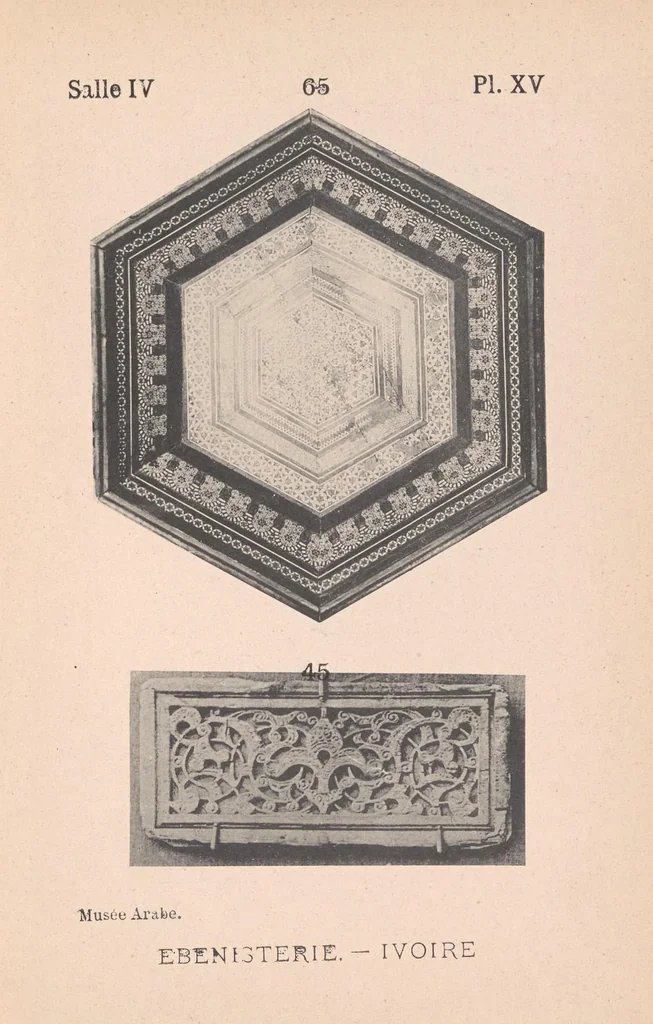 An illustration from Catalogue sommaire des monuments exposés dans le Musée national de la̕rt arabe, 1895, leaf 223