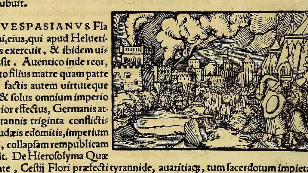 An illustration from Catalogus annorum et principum siue monarcharum mundi geminus plerisque in locis obscurioribus illustratus & in caelebrioribus locupletatus at[que] à mendis, recognitione diligenti repurgatus, : cum accessione multorum aliorum quae in priori aeditione non continebantur, quemadmodum suis locis toto libro uidere licebit, ab homine condito, us[que] in praesentem, à nato Christo, millesimum quingentesimum & quinquagesimum annum deductus & continuatus,, 1550, leaf 130