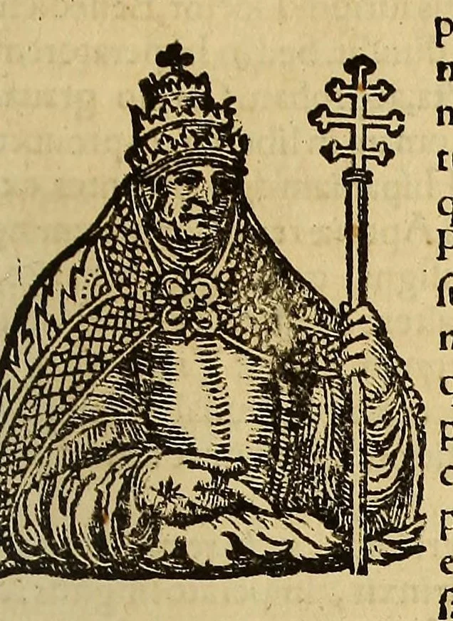 An illustration from Catalogus annorum et principum siue monarcharum mundi geminus plerisque in locis obscurioribus illustratus & in caelebrioribus locupletatus at[que] à mendis, recognitione diligenti repurgatus, : cum accessione multorum aliorum quae in priori aeditione non continebantur, quemadmodum suis locis toto libro uidere licebit, ab homine condito, us[que] in praesentem, à nato Christo, millesimum quingentesimum & quinquagesimum annum deductus & continuatus,, 1550, leaf 177