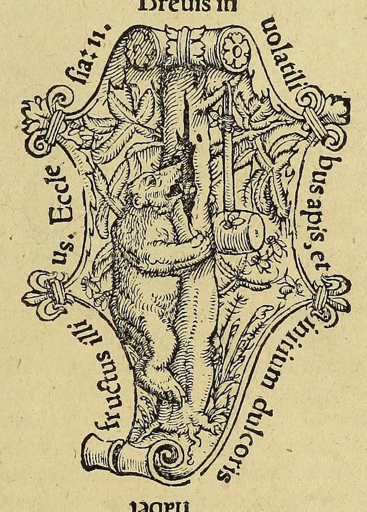 An illustration from Catalogus annorum et principum siue monarcharum mundi geminus plerisque in locis obscurioribus illustratus & in caelebrioribus locupletatus at[que] à mendis, recognitione diligenti repurgatus, : cum accessione multorum aliorum quae in priori aeditione non continebantur, quemadmodum suis locis toto libro uidere licebit, ab homine condito, us[que] in praesentem, à nato Christo, millesimum quingentesimum & quinquagesimum annum deductus & continuatus,, 1550, leaf 5