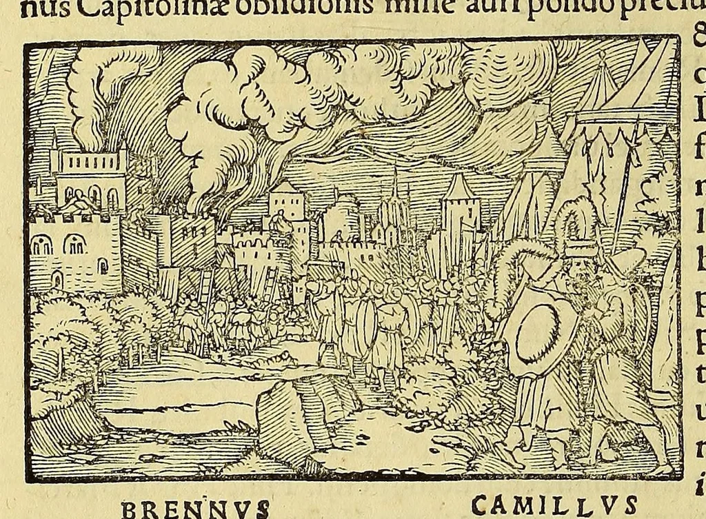 An illustration from Catalogus annorum et principum siue monarcharum mundi geminus plerisque in locis obscurioribus illustratus & in caelebrioribus locupletatus at[que] à mendis, recognitione diligenti repurgatus, : cum accessione multorum aliorum quae in priori aeditione non continebantur, quemadmodum suis locis toto libro uidere licebit, ab homine condito, us[que] in praesentem, à nato Christo, millesimum quingentesimum & quinquagesimum annum deductus & continuatus,, 1550, leaf 52