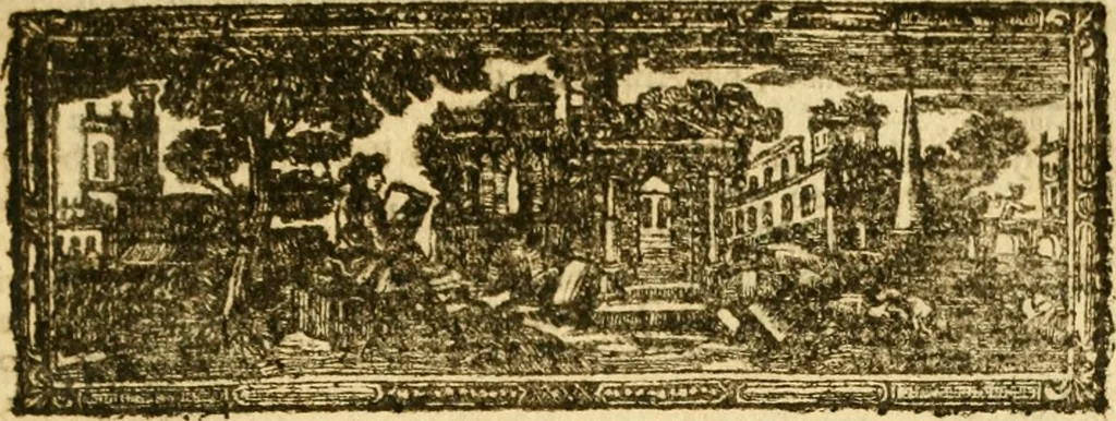 An illustration from Catalogus bibliothecae Harleianae, in locos communes distributus cum indice auctorum, 1743, leaf 24