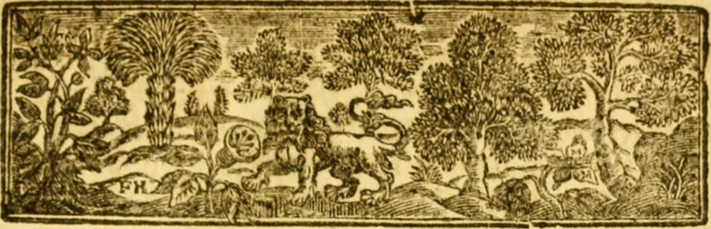 An illustration from Catalogus bibliothecae Harleianae, in locos communes distributus cum indice auctorum, 1743, leaf 16